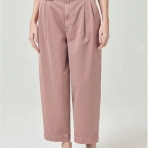 AGOLDE NWT $268 Womens 28 Becker Chino Pants Pleated High Waist Mauve
Tapered